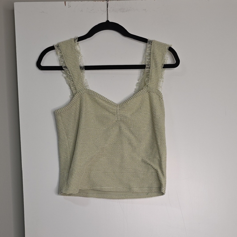 Moa Moa Light Sage Knit Square-Neck Tank